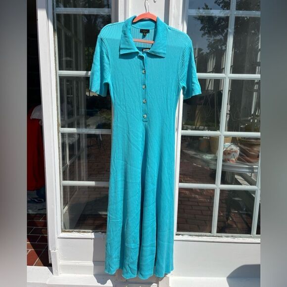 Anthropologie Current Air Collared Ribbed Midi Dress NWT - Picture 6 of 11